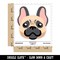 Happy French Bulldog Frenchie Dog Head Waterproof Vinyl Phone Tablet Laptop Water Bottle Sticker Set - 5 Pack